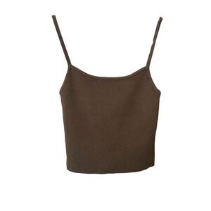 PIPPA THE‎ LABEL Ribbed Knit Tank Forest Green NWT Small
